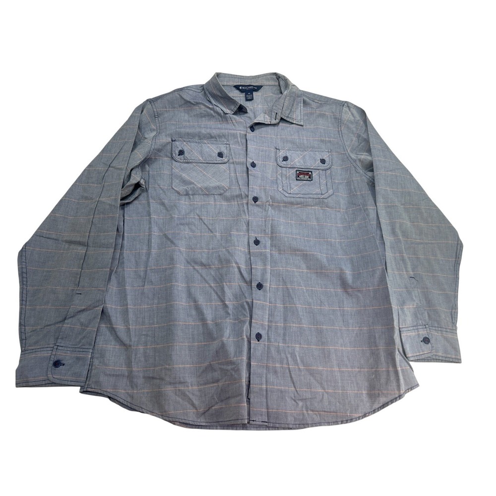 Rocawear shirt Men's‎ size 2XL gray button-down long-sleeve